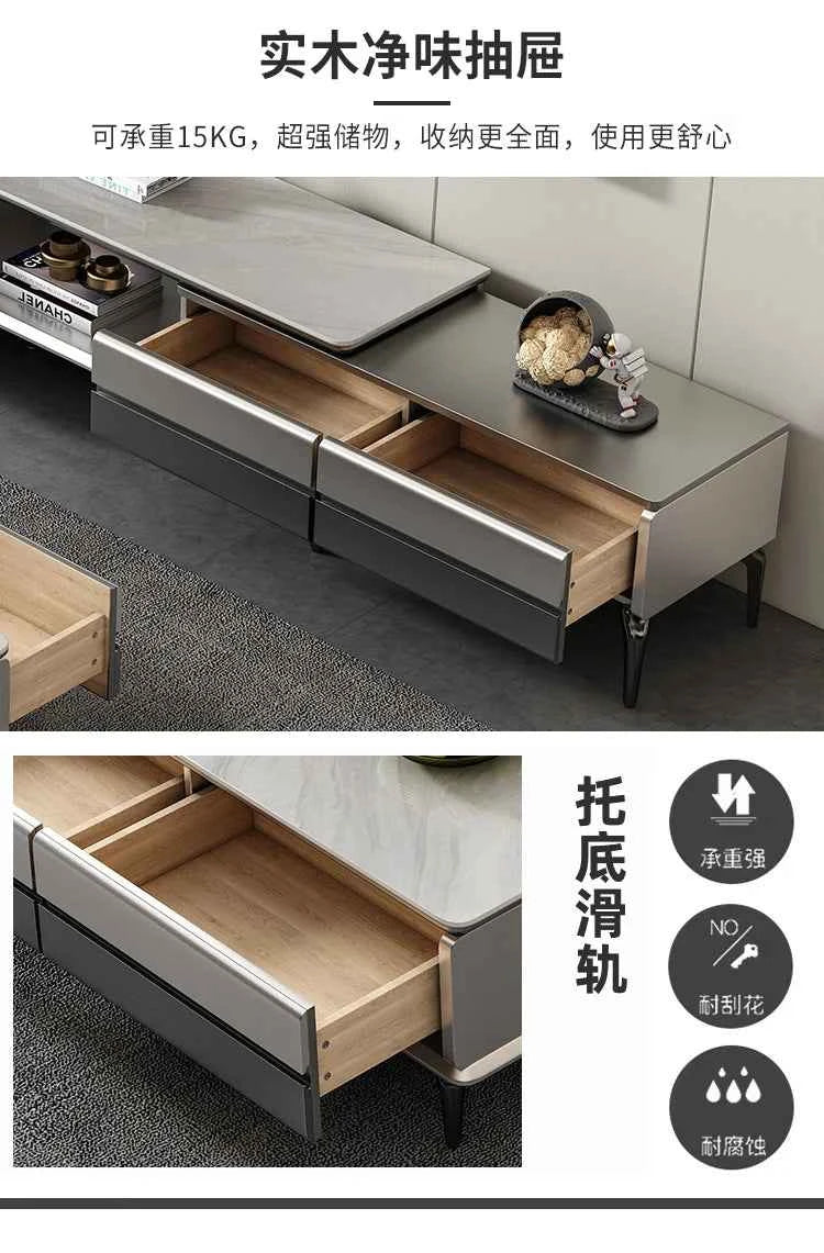 Aesthetic Modern Tv Stand Retractable Wood High End Nordic Tv Stand Mount Media Cabinet Mobili Per La Casa Home Furniture