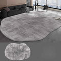 Irregular Shapes Carpets for Living Room Fluffy Soft Lounge Floor Mat HomeThick Plush Rug Large Area Bedroom Decor Grey Carpet