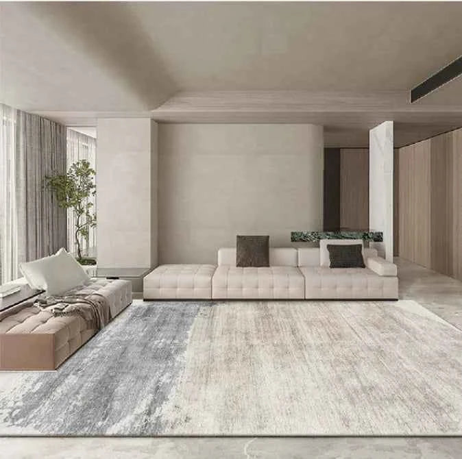 Modern Simple Living Room Decoration Carpet Large Area Soft Lounge Rug Gray Nordic Rugs for Bedroom Washable Anti-slip Floor Mat