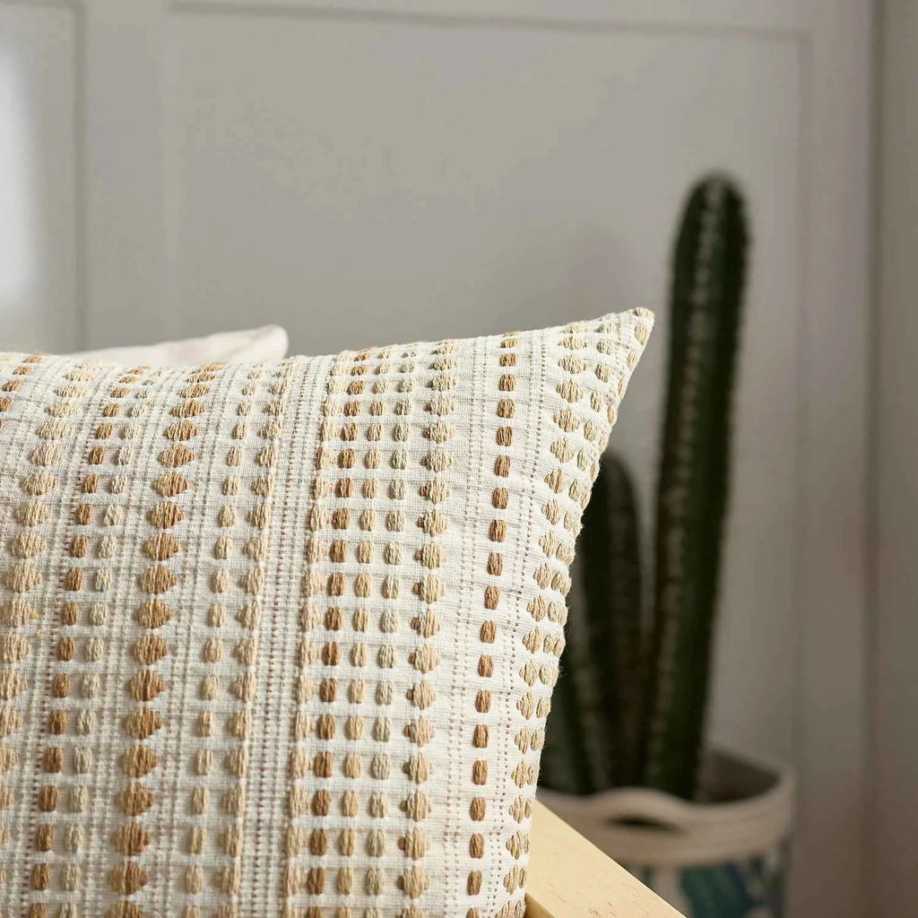 1pc modern Nordic style yarn-dyed polka dot pillow case, suitable for bedroom, sofa, car, pillow case, no core