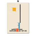 Bauhaus Geometry Canvas Art - Mondrian Gallery Wall Pop Art Poster for Living Room Decor
