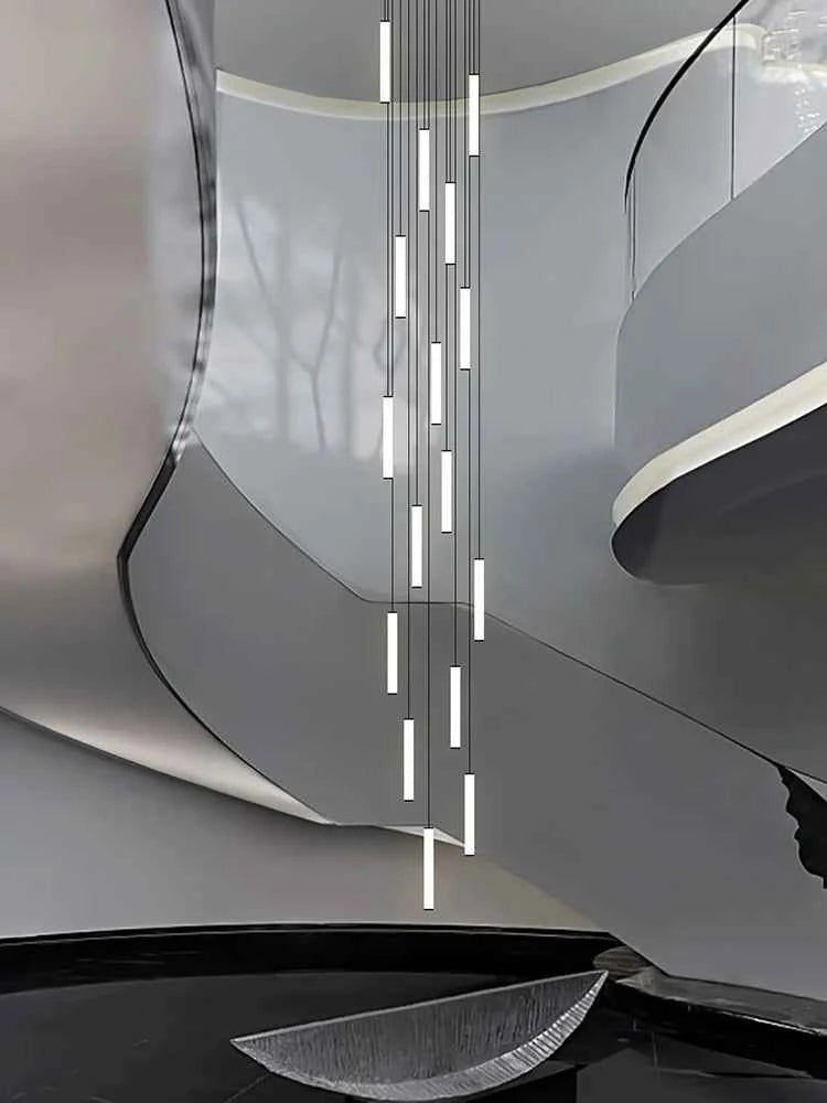 LED Long Chandelier Modern Home Decoration Pendant Lights Minimalist Attic Living Room Staircase Lighting Indoor Hanging Lamps