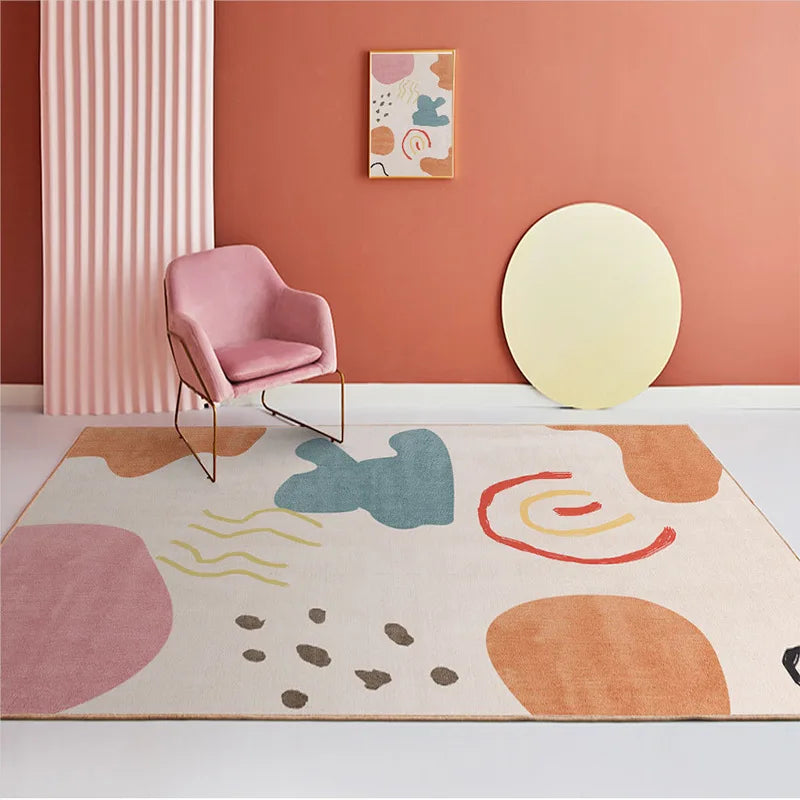 VIKAMA Nordic Luxury Living Room Carpet - Stylish Large Area Floor Mat for Sofa, Coffee Table, Bedroom, and Lounge Decoration