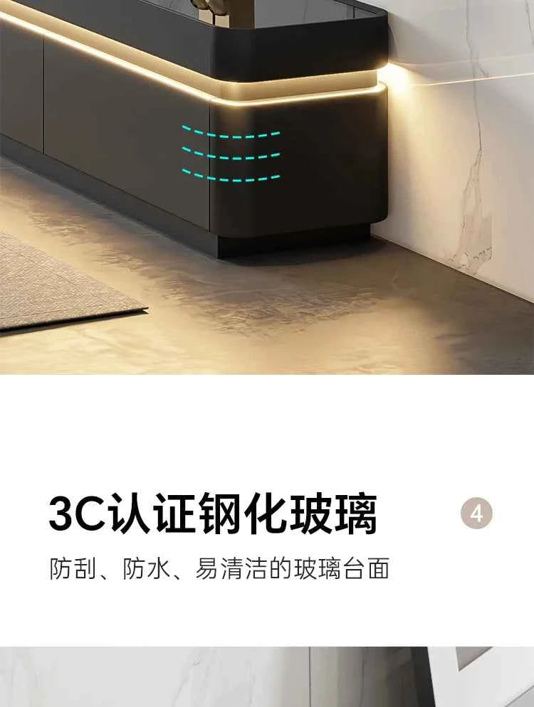 Luxury Aesthetic Tv Stands Hiding Handles Media Cabinet Floor Tv Stand Mid Century Black Mobili Per La Casa Home Furniture