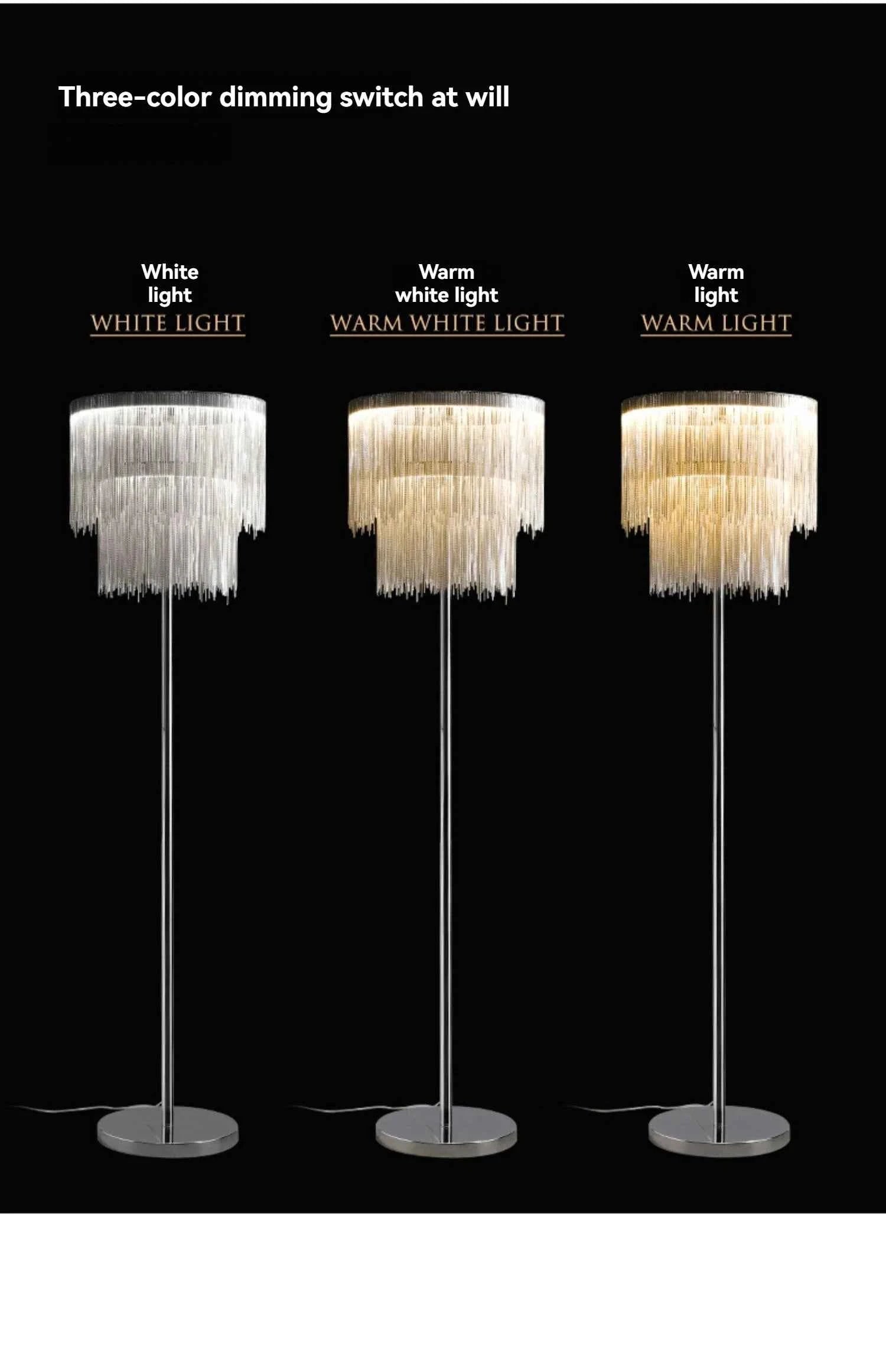 New Tassel Floor Lamp Living Room Bedside Light Luxury Bedroom Vertical Table Lamp Nordic Postmodern Simple Sofa Corner Art Lamp