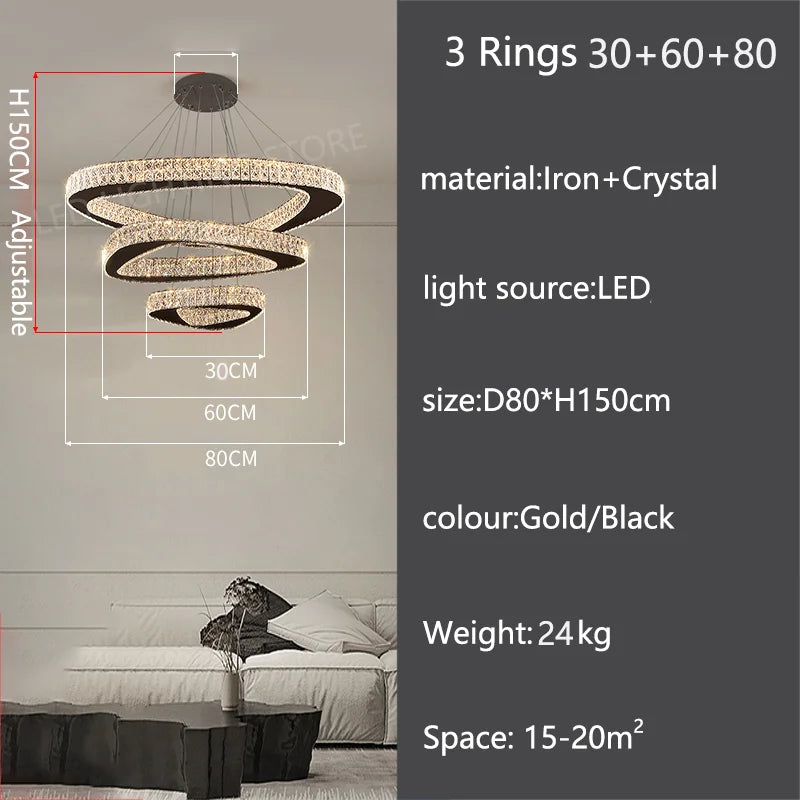Modern Home Decoration Chandelier Villa Living Room Pendant Light Luxury Dining Room Stair Chandeliers Lustre Ceiling Chandelier - The Homemakers Hub