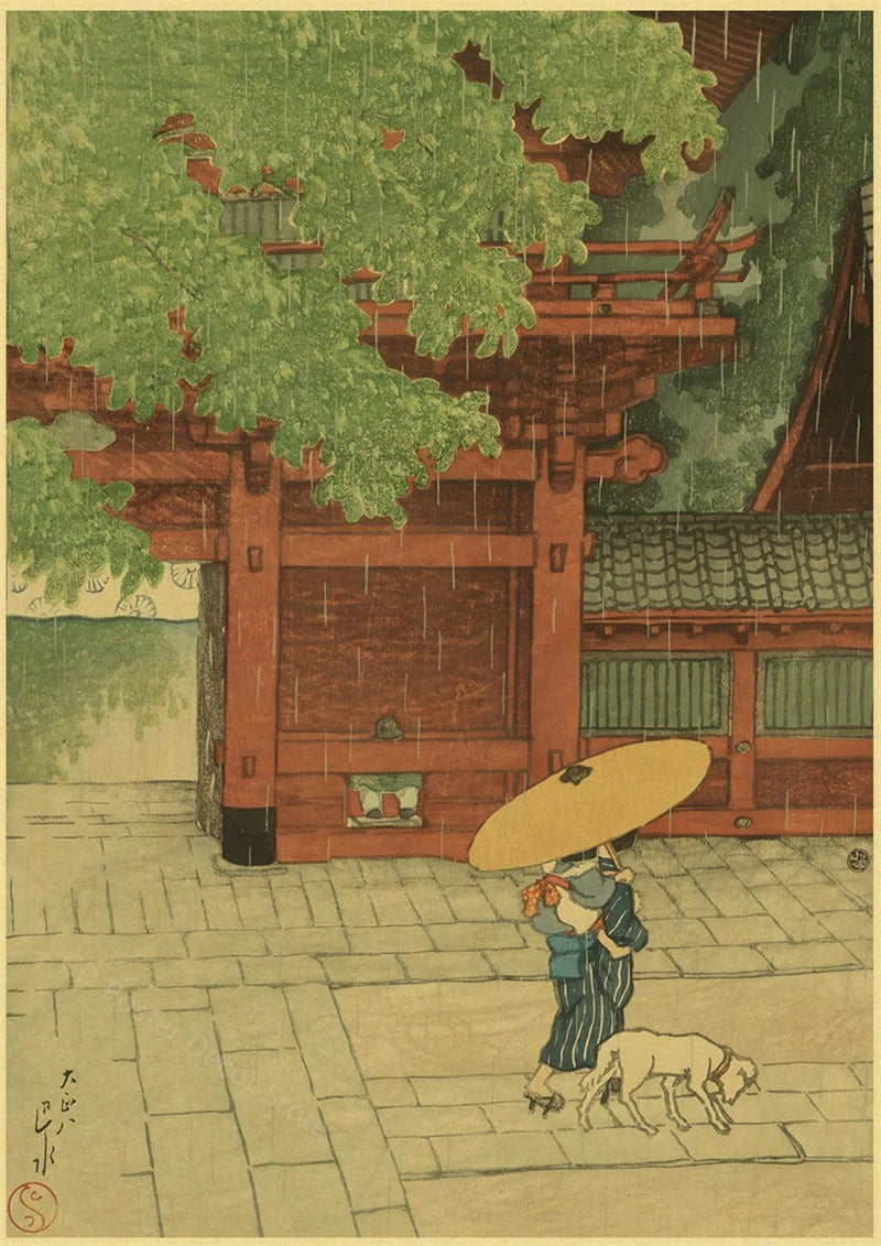 Japanese Vintage Landscapes Posters Traditional Scenery Retro Prints Art Wall Paintings Room Home Bar Restaurant Decor Picture