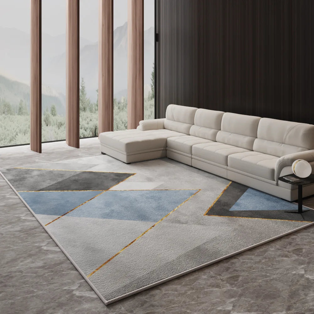 VIKAMA Nordic Luxury Living Room Carpet - Stylish Large Area Floor Mat for Sofa, Coffee Table, Bedroom, and Lounge Decoration
