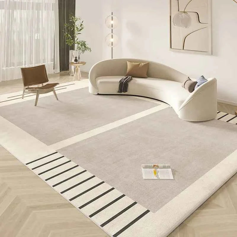 VIAKAMA Creamy Style Luxury High-End Carpet Sofa Coffee Table Rug Room Bedside Mat Anti-Slip Front Door Home Decoration