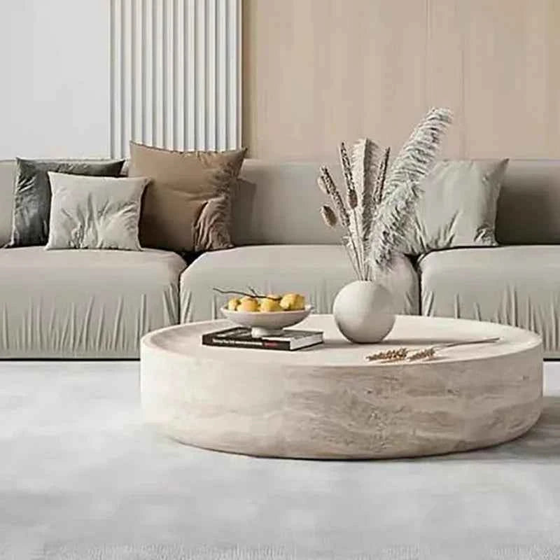 Modern Round Side Table Clear Japanese Industrial Simple Cute Space Saving Coffee Table Unique Mesas Bajas Living Room Furniture