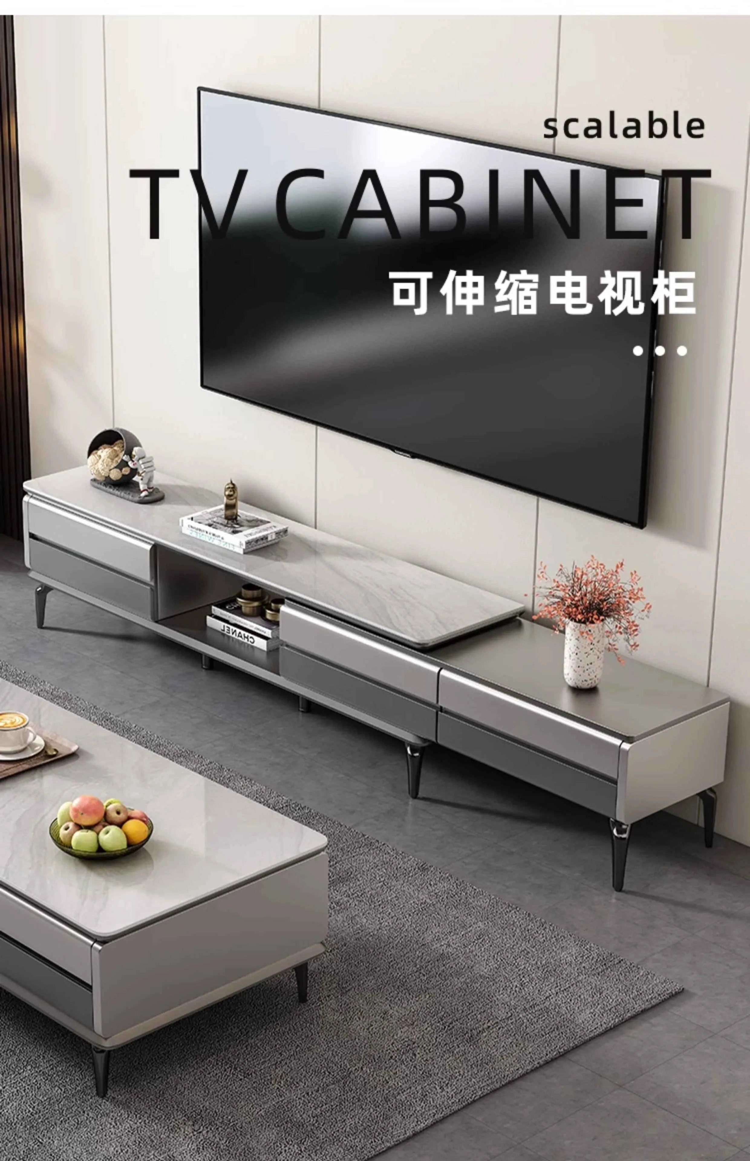 Aesthetic Modern Tv Stand Retractable Wood High End Nordic Tv Stand Mount Media Cabinet Mobili Per La Casa Home Furniture
