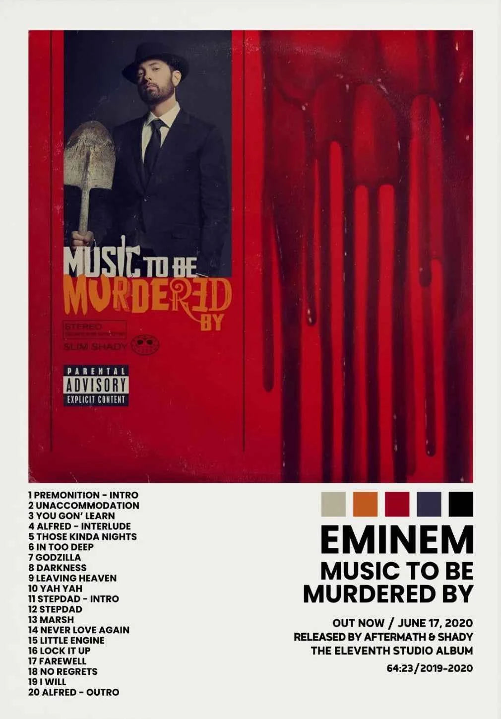 Hip Hop Rap Star Drake Eminem Music Album Covers Poster Print Canvas Painting Wall Art Picture Bedroom Living Room Home Decor