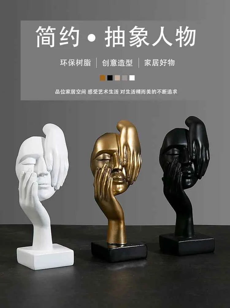 European crafts ornaments simple abstract figure sculpture office living room sculpture art decorations