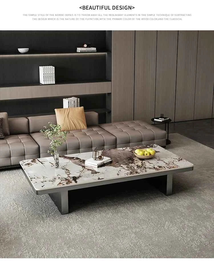 Modern Minimalist Coffee Table - Unique Italian Simple Side Table for Bedroom and Home Furniture