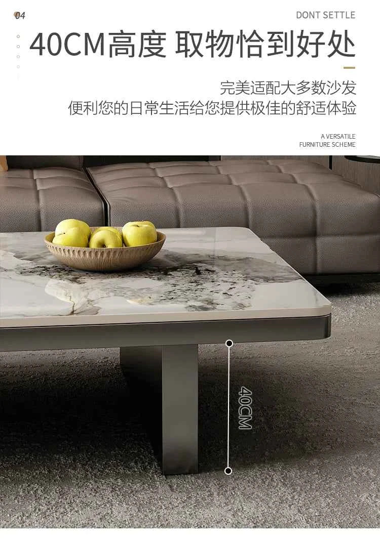 Modern Minimalist Coffee Table - Unique Italian Simple Side Table for Bedroom and Home Furniture