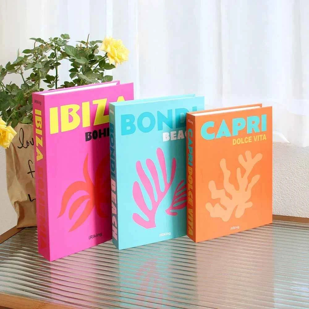 New 3Pcs/Set Multiple Size Fake Books Ornament Decorative Fake Book For Home Bookshelf Decor Living Room Coffee Table Books