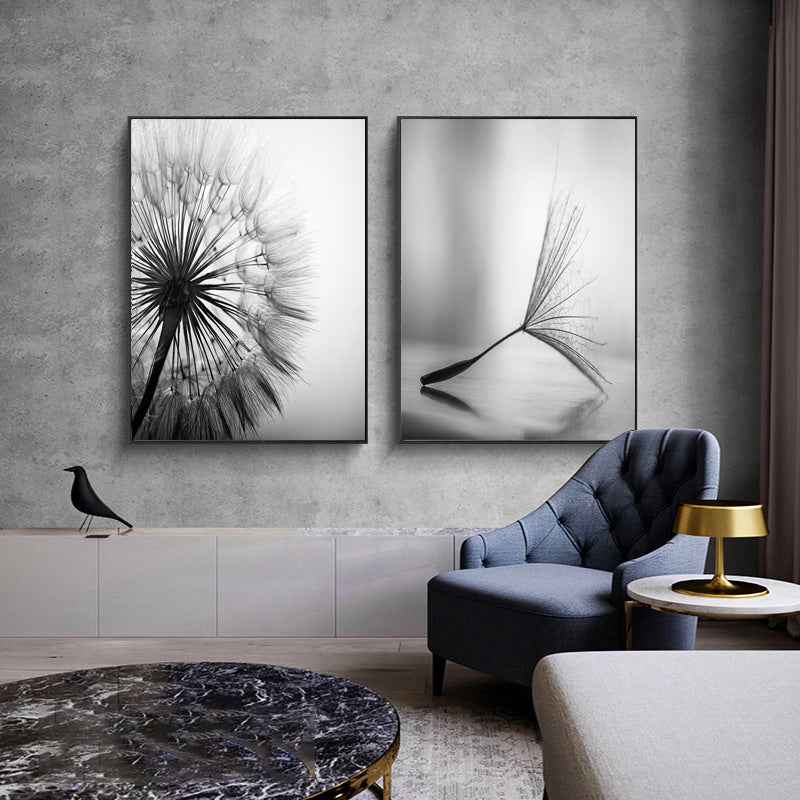 Black White Dandelion Flower Wall Art Prints And Poster Nordic Living Room Wall Art Decorative Canvas Paintings For Home Decor