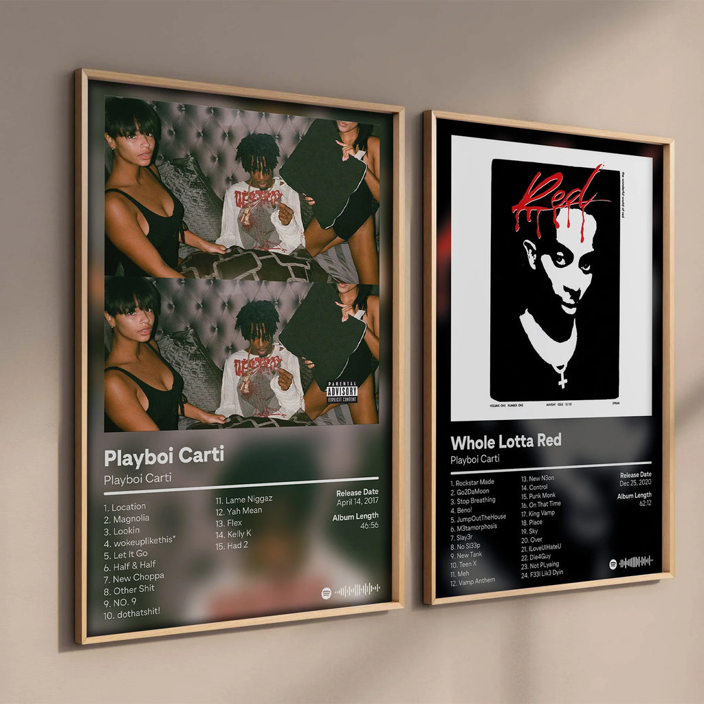 Playboi Carti Poster - Aesthetic Hip Hop Canvas Wall Art for Room Decor
