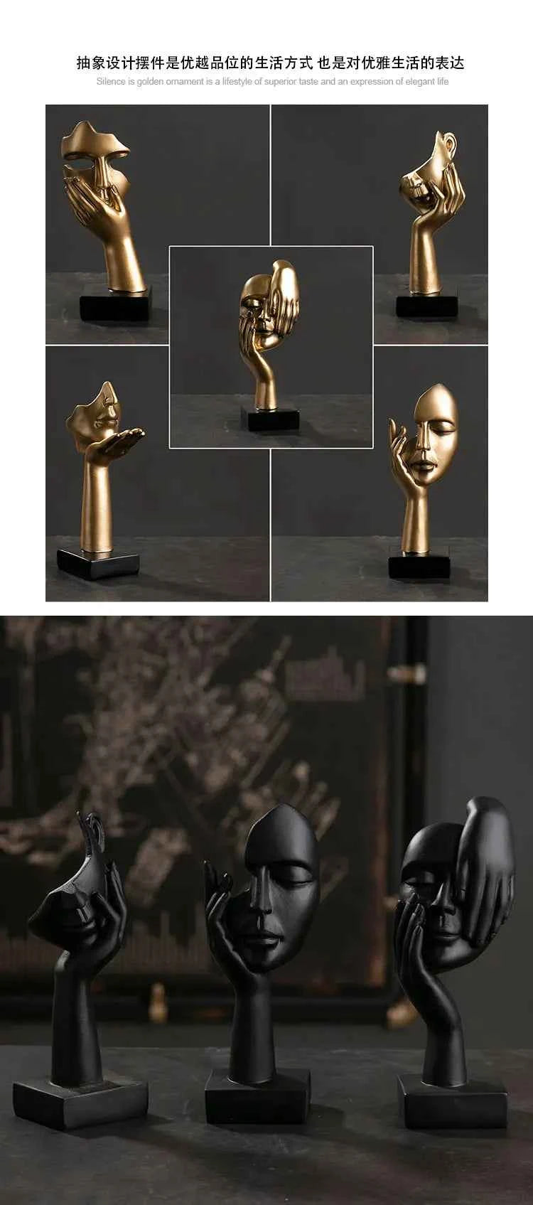 European crafts ornaments simple abstract figure sculpture office living room sculpture art decorations