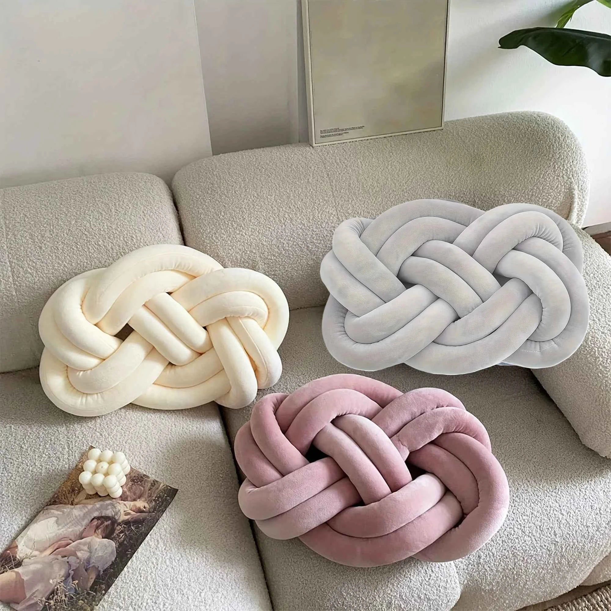 1pc Soft Decorative Knot Pillow for Couch and Bedroom Comfort and Style