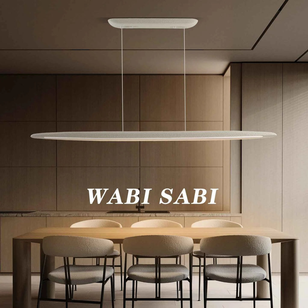 Modern Simple Strip Restaurant LED Ceiling Chandelier Nordic Wabi Sabi Home Interior Decor Bar Pendant Lamp Living Room Light
