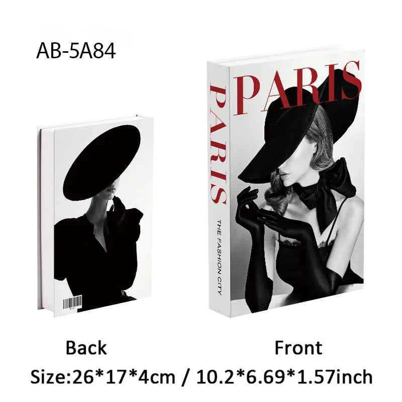 Luxury Openable Fake Books Box Decoration Fashion Black Women Magazine Coffee Table Book Villa Hotel Home Decor Shooting Props