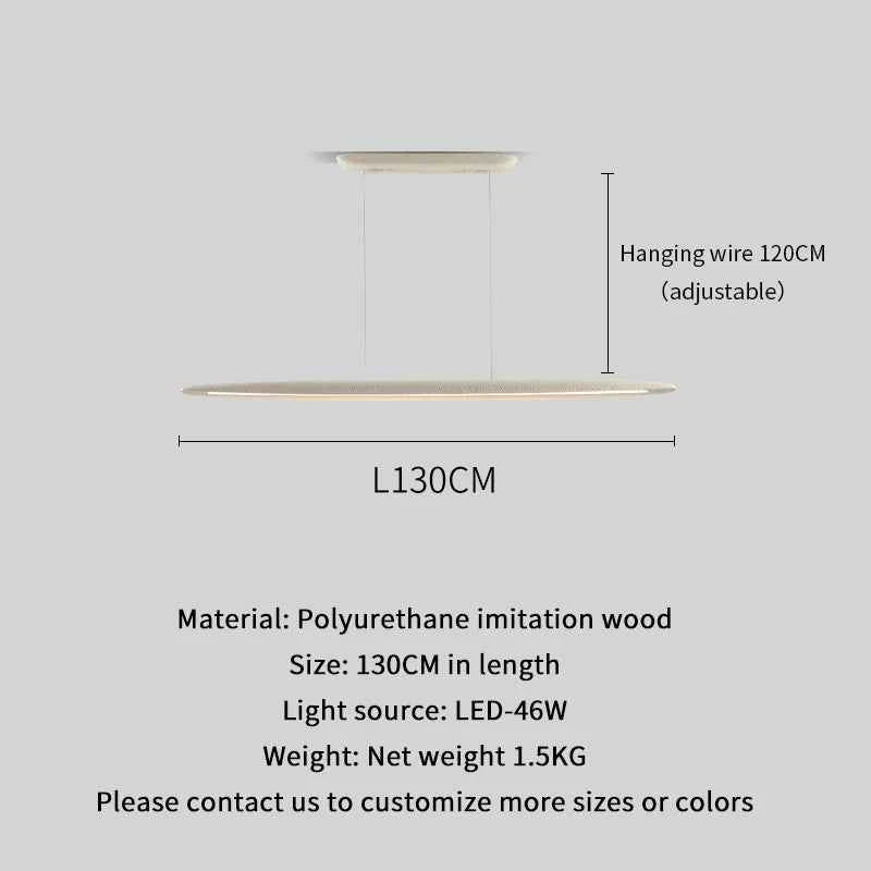 Modern Simple Strip Restaurant LED Ceiling Chandelier Nordic Wabi Sabi Home Interior Decor Bar Pendant Lamp Living Room Light