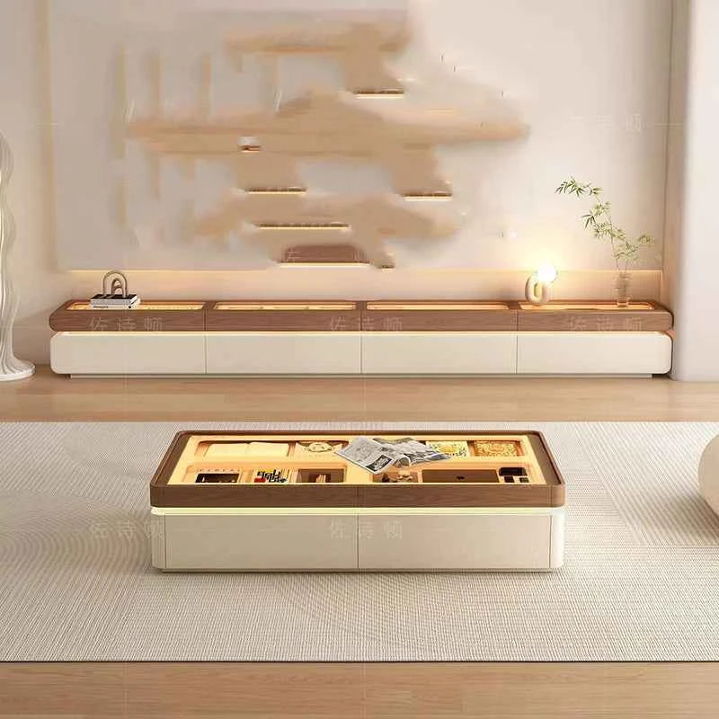 Wood Modern Tv Stand Adjustable Glass Luxury Floor Tv Stand Farmhouse Living Room Meuble Television Salon Home Accessories