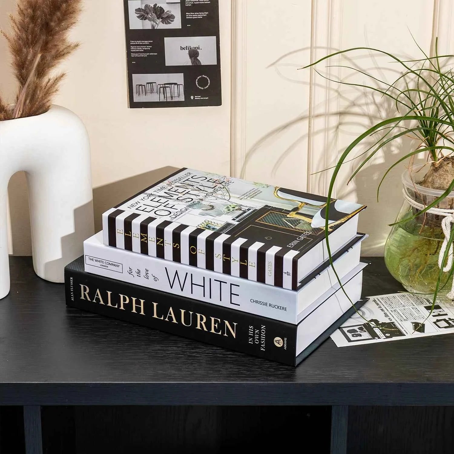 New 3Pcs/Set Multiple Size Fake Books Ornament Decorative Fake Book For Home Bookshelf Decor Living Room Coffee Table Books