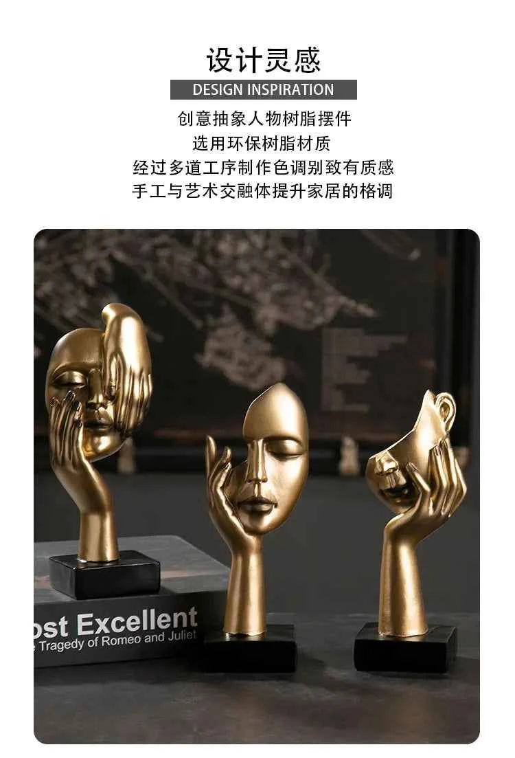 European crafts ornaments simple abstract figure sculpture office living room sculpture art decorations