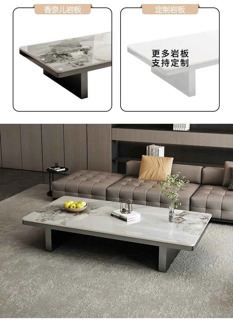 Modern Minimalist Coffee Table - Unique Italian Simple Side Table for Bedroom and Home Furniture