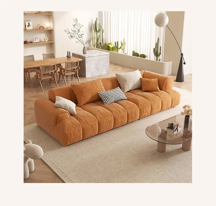 Nordic Minimalist Sofa 2 Seater Pillows Family Apartment Romantic Foot Stool Canape Living Room Furniture