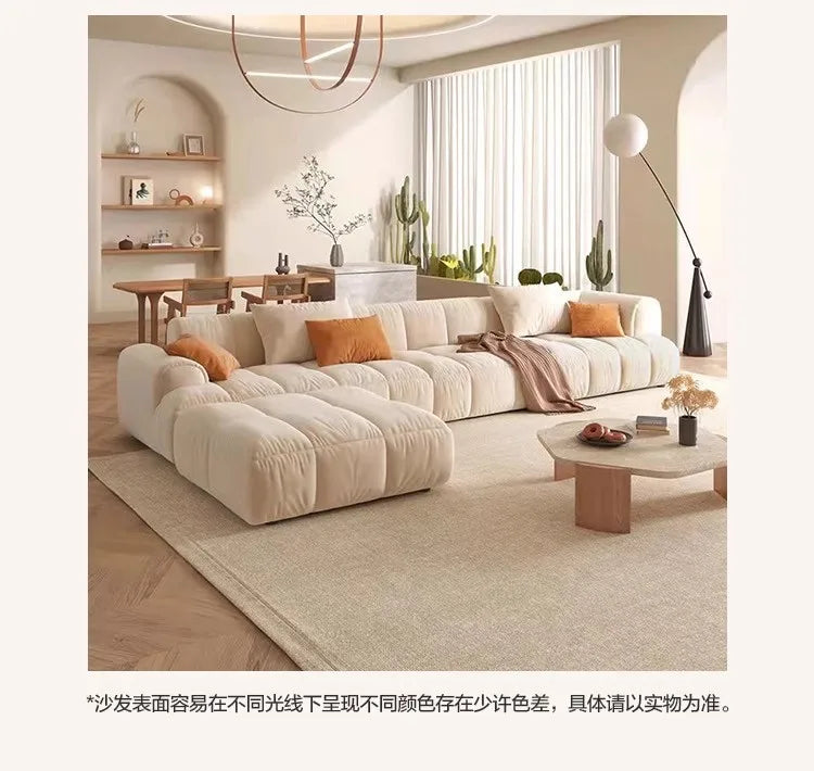 Nordic Minimalist Sofa 2 Seater Pillows Family Apartment Romantic Foot Stool Canape Living Room Furniture