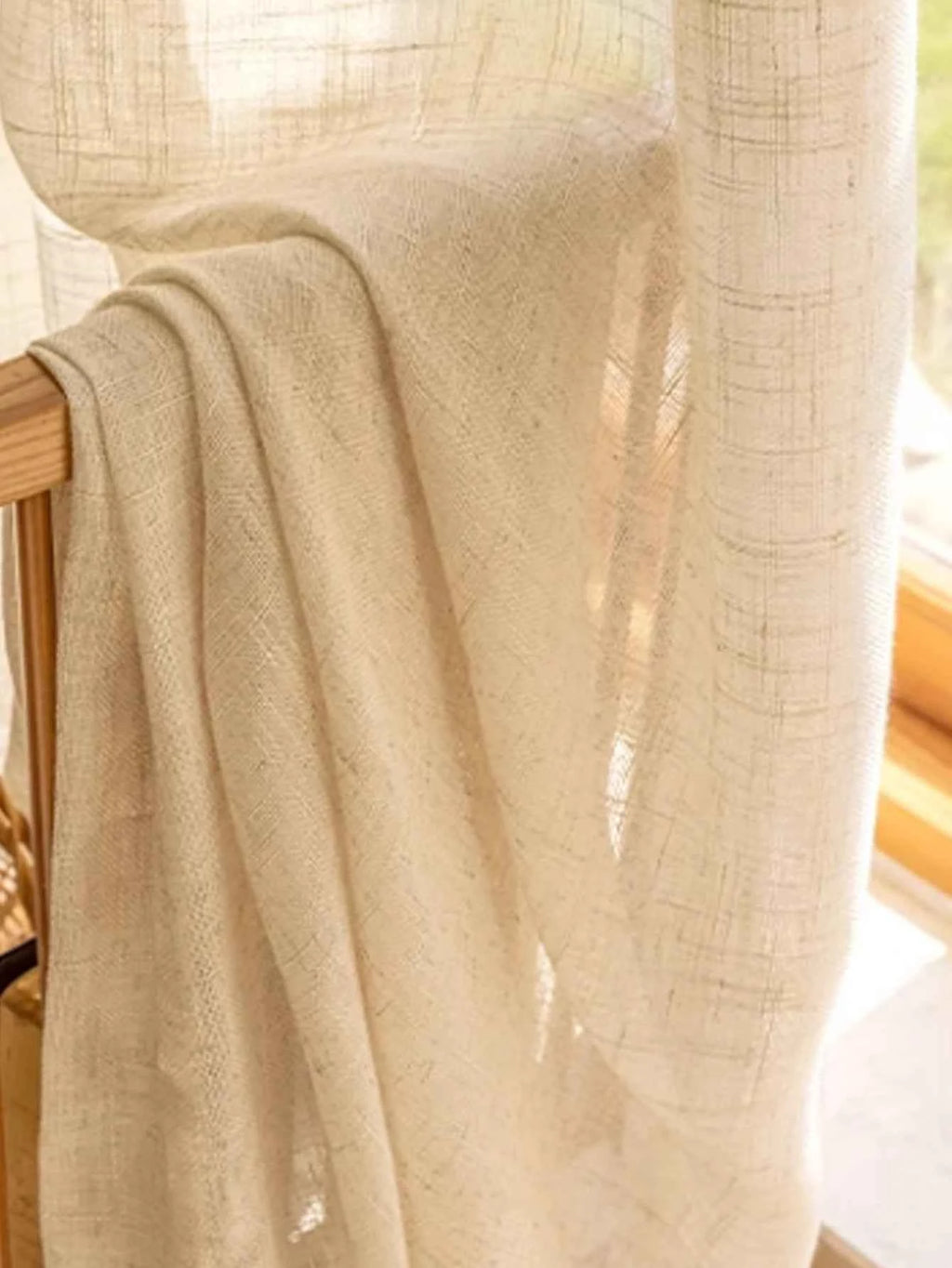 Natrual Style Linen Curtain Japanese Dustproof Linen Sheer Window Screen for Bedroom Kitchen Door practical soft curtain