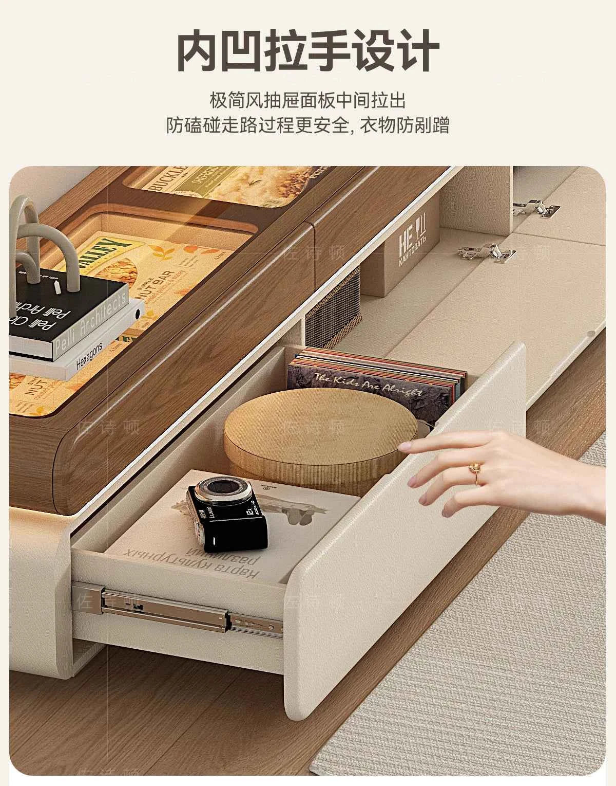 Wood Modern Tv Stand Adjustable Glass Luxury Floor Tv Stand Farmhouse Living Room Meuble Television Salon Home Accessories