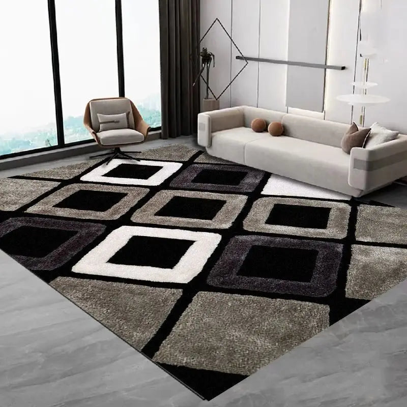 VIKAMA Nordic Carpet Living Room Mat - Modern Simple Luxury Full Blanket for Bedroom and Home Decoration