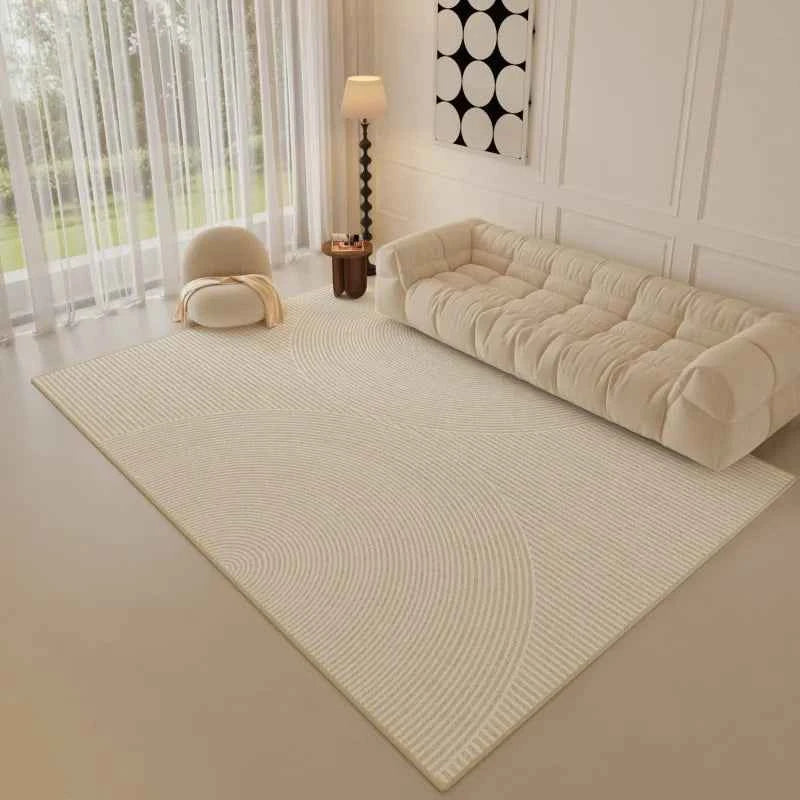 VIAKMA Creamy Flannel Carpet Living Room Luxury High-End Sofa Coffee Table Rug Bedroom Floor Mat Home Decoration