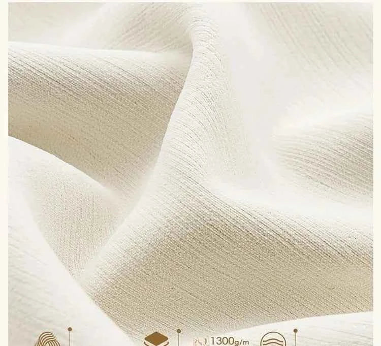 French Chenille Cream White Velvet Curtain Modern Simple Blackout Curtains for Living Dining room Bedroom Tulle Customization