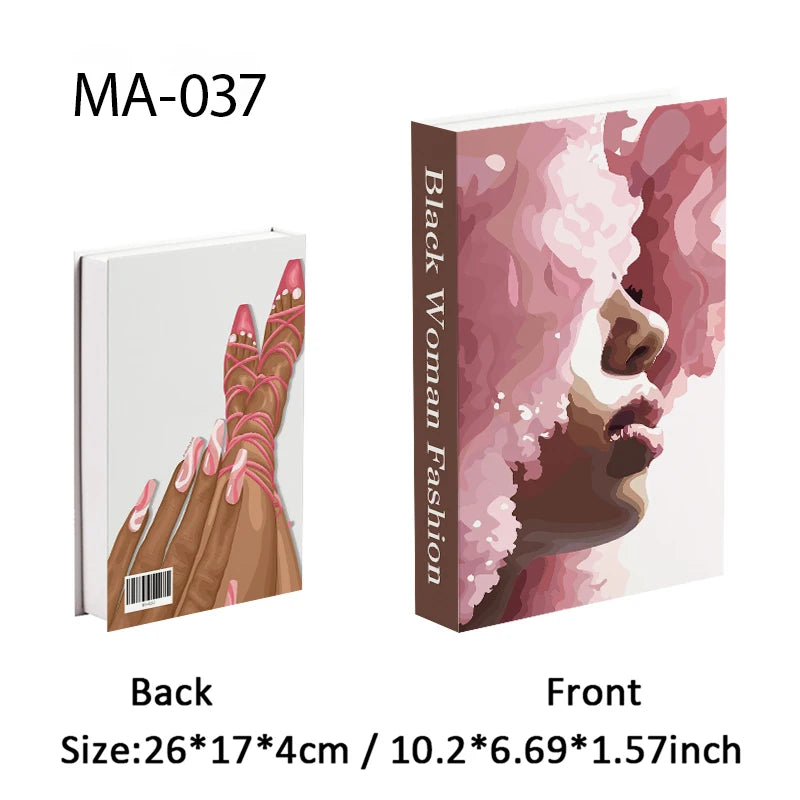 Luxury Openable Fake Books Box Decoration Fashion Black Women Magazine Coffee Table Book Villa Hotel Home Decor Shooting Props - The Homemakers Hub
