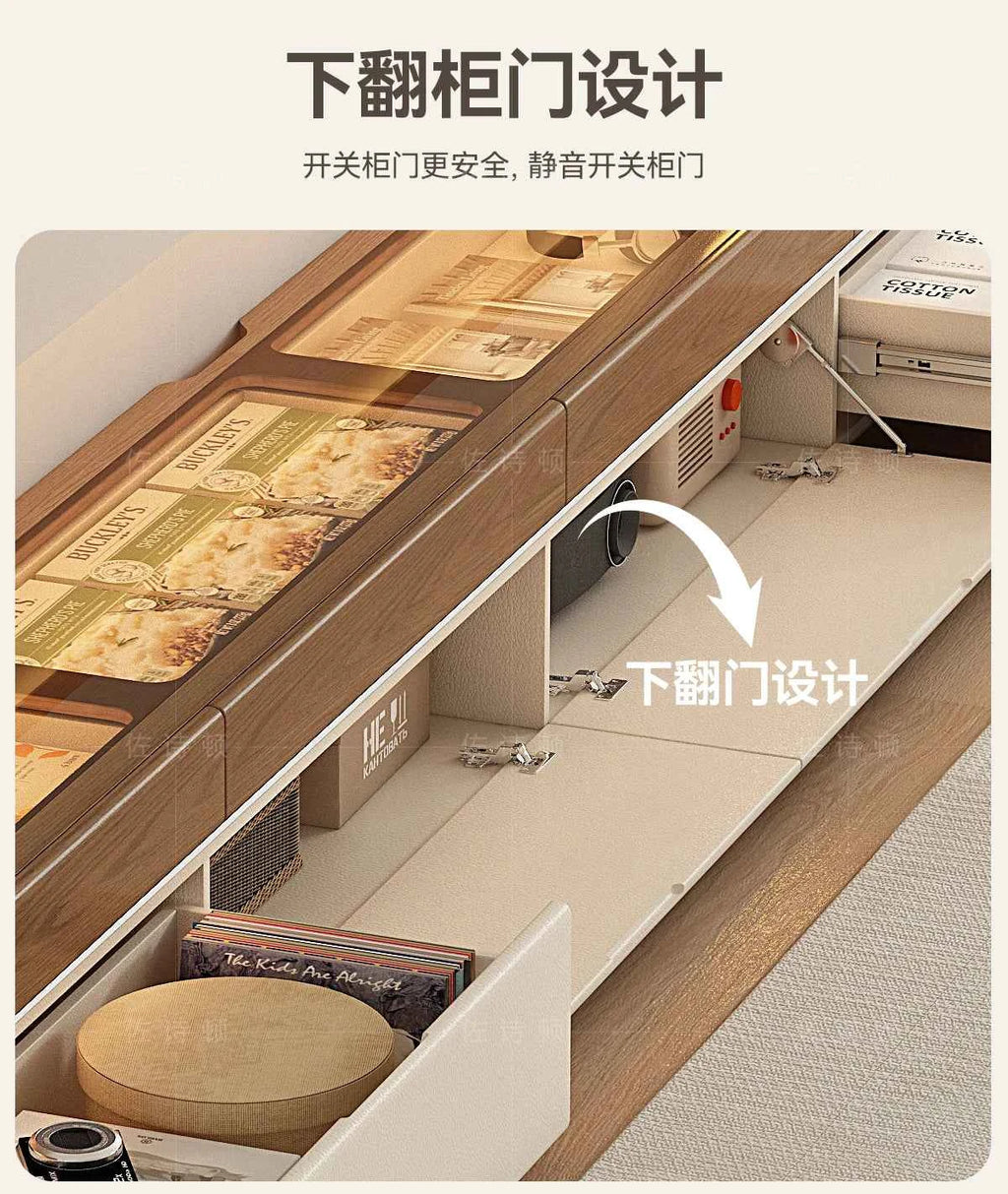 Wood Modern Tv Stand Adjustable Glass Luxury Floor Tv Stand Farmhouse Living Room Meuble Television Salon Home Accessories