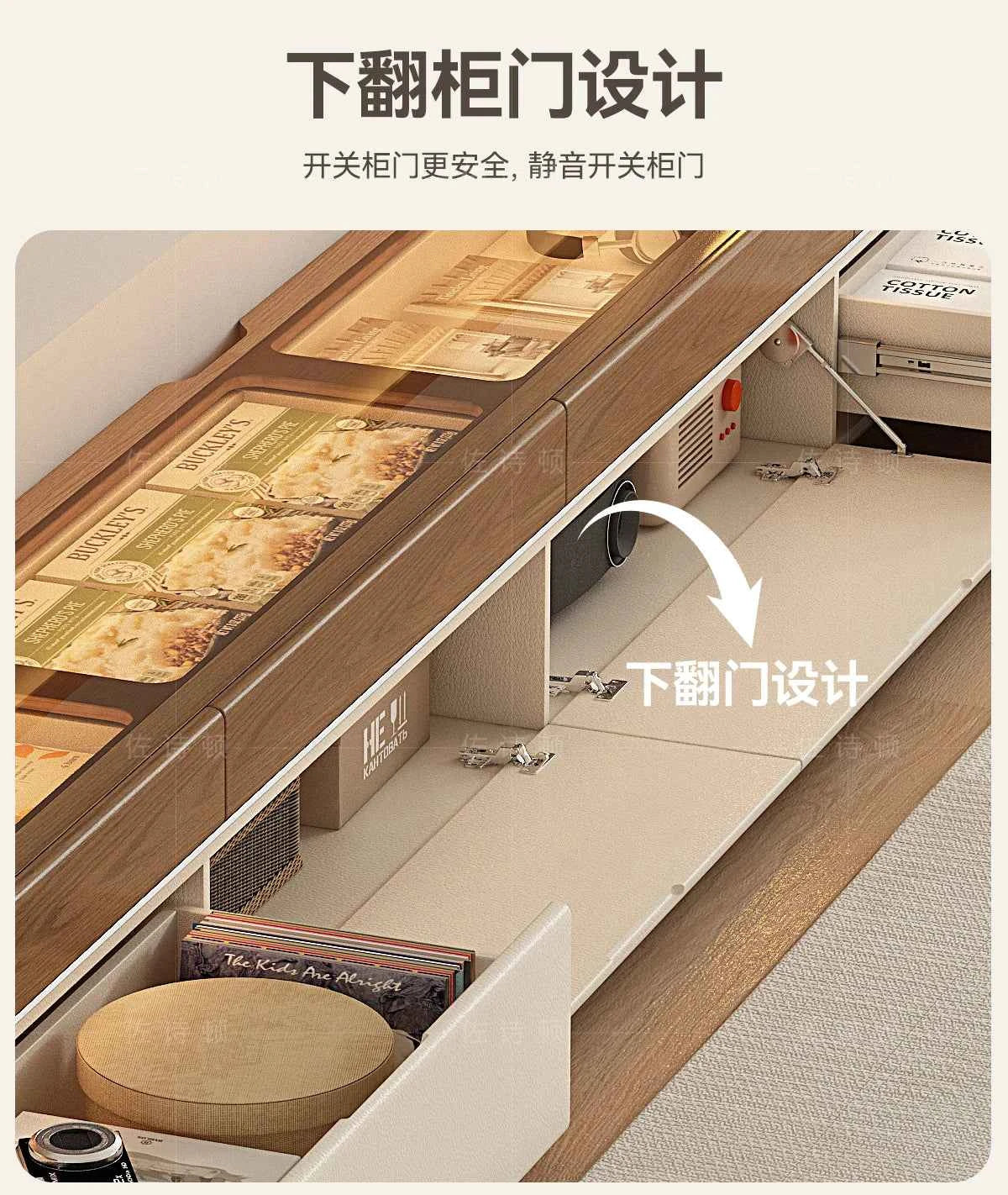 Wood Modern Tv Stand Adjustable Glass Luxury Floor Tv Stand Farmhouse Living Room Meuble Television Salon Home Accessories