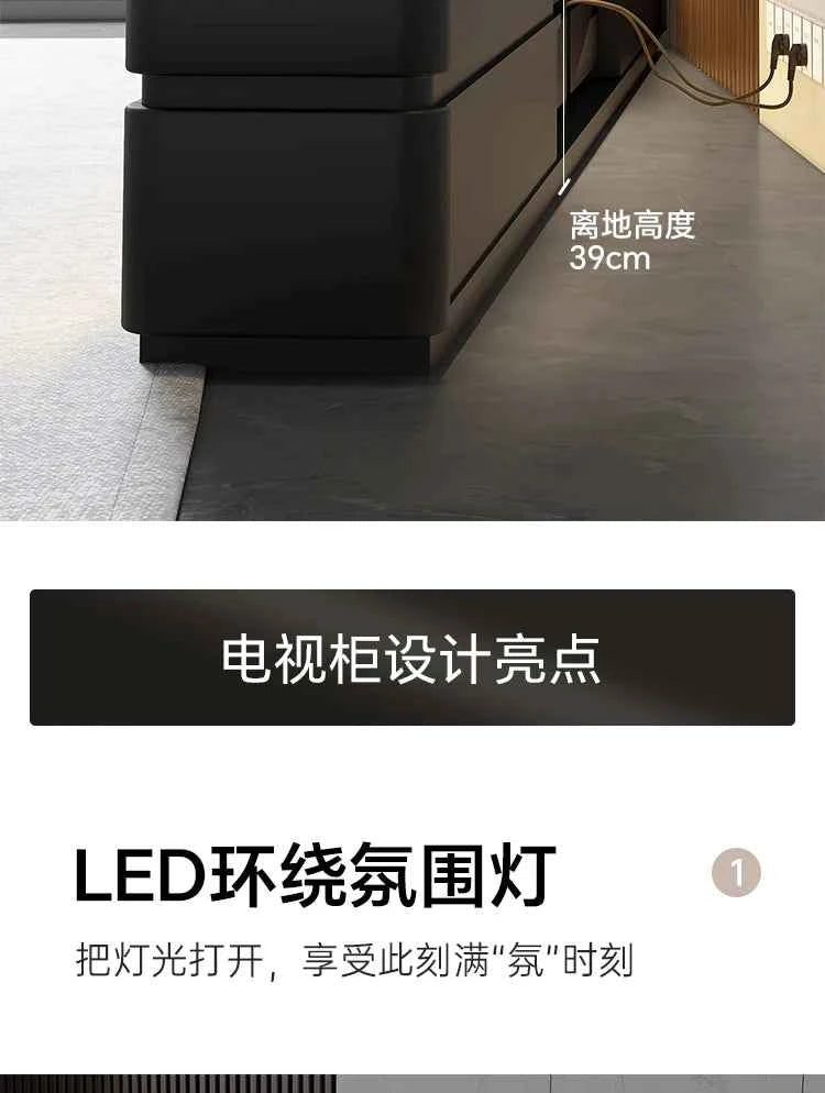 Luxury Aesthetic Tv Stands Hiding Handles Media Cabinet Floor Tv Stand Mid Century Black Mobili Per La Casa Home Furniture