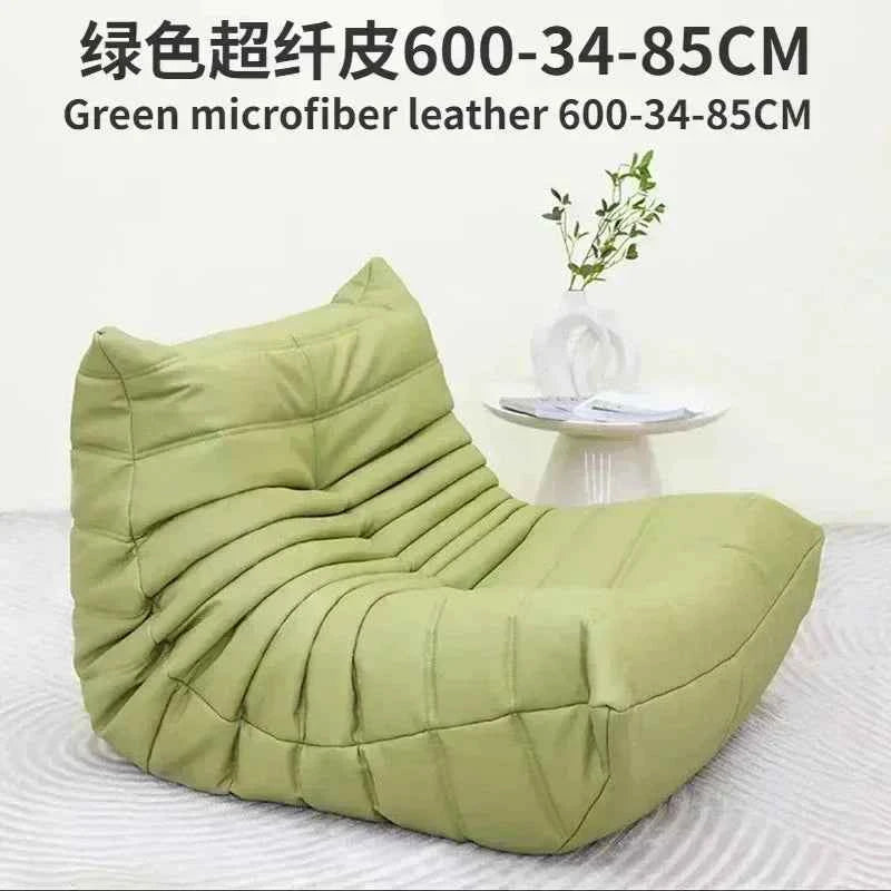 Caterpillar Velvet Sofa - Comfortable Lounge Chair for Small House Living Room, Bedroom, Store, and Balcony