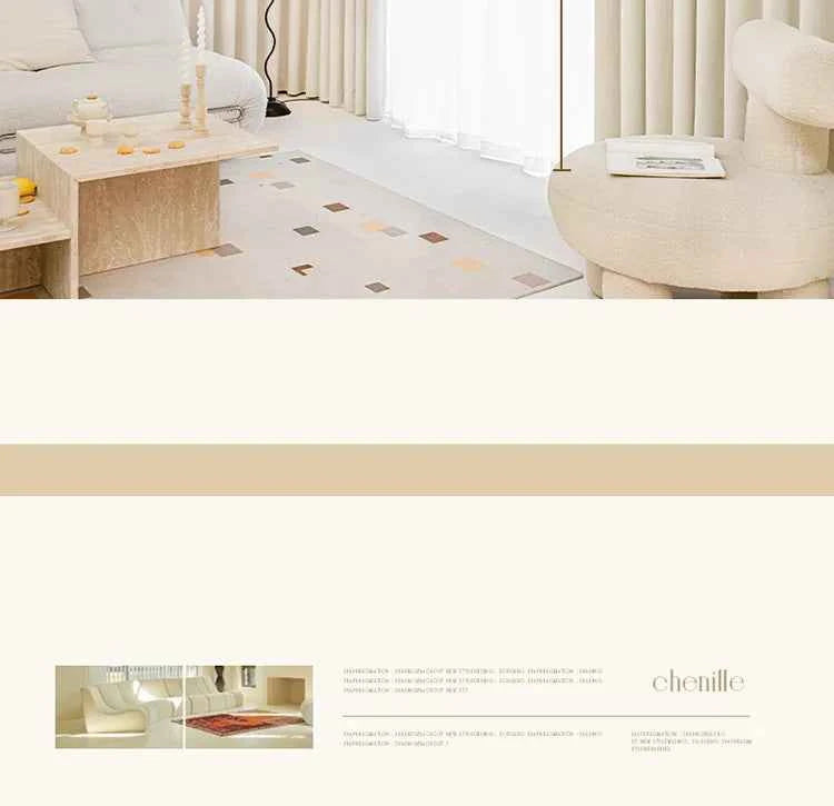 French Chenille Cream White Velvet Curtain Modern Simple Blackout Curtains for Living Dining room Bedroom Tulle Customization