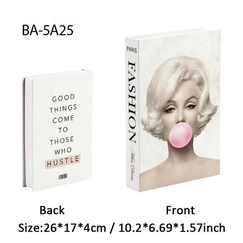 Luxury Openable Fake Books Box Decoration Fashion Black Women Magazine Coffee Table Book Villa Hotel Home Decor Shooting Props