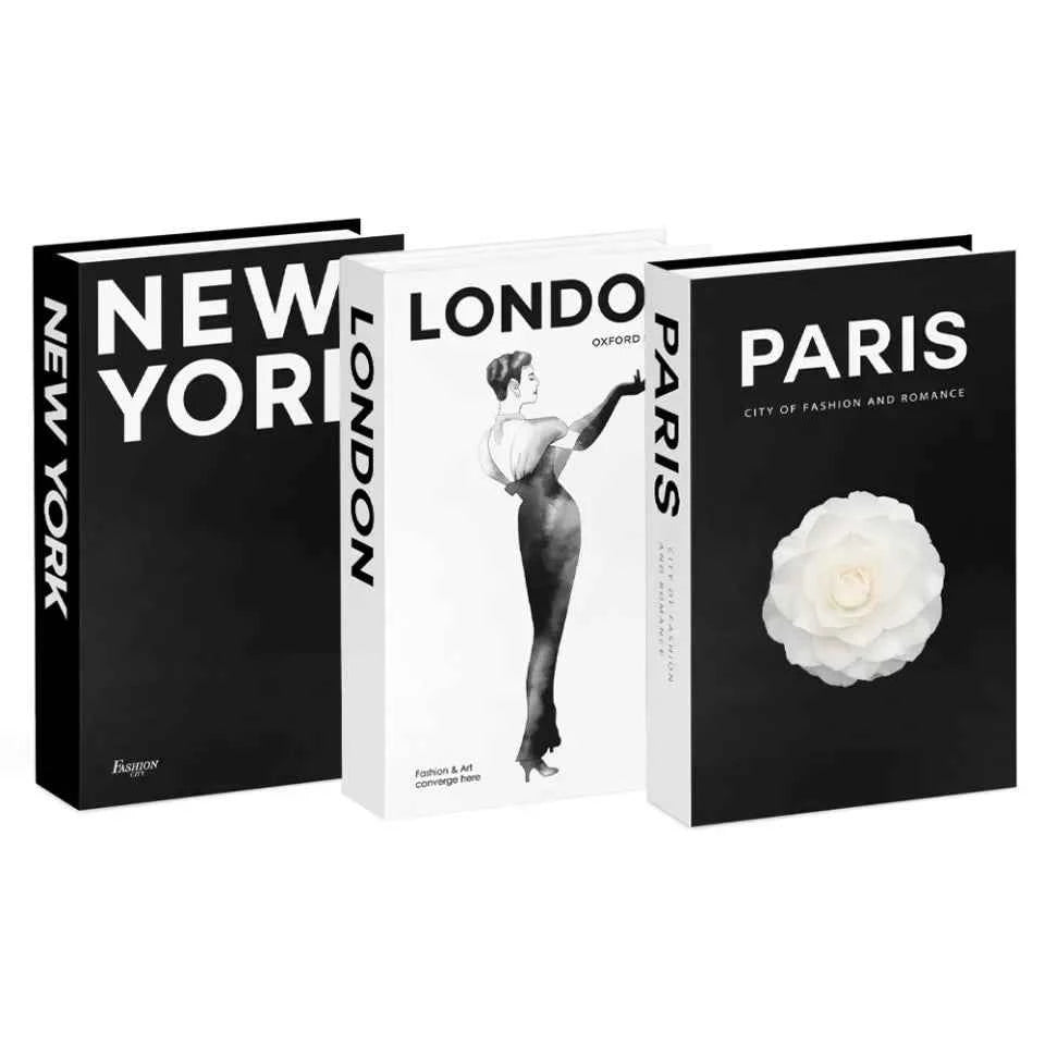 3pcs/lot Simulation Books for Decoration Luxury Home Decorative Living Room Bookcase Props Book Ornaments Home Shooting Props