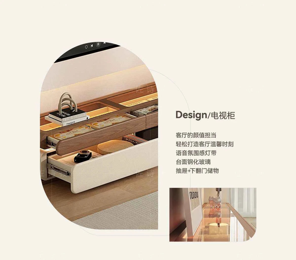 Wood Modern Tv Stand Adjustable Glass Luxury Floor Tv Stand Farmhouse Living Room Meuble Television Salon Home Accessories