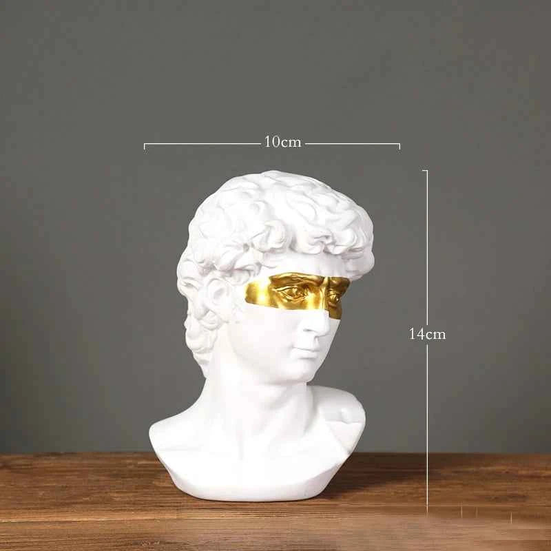 European Home Decoration David Head ResinStatues Statues Home Decor  Modern Abstract Art  Bust Sculpture Art Sketch Practice
