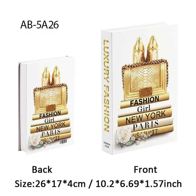 Luxury Openable Fake Books Box Decoration Fashion Black Women Magazine Coffee Table Book Villa Hotel Home Decor Shooting Props