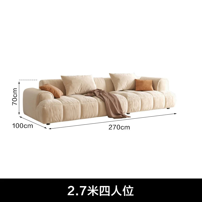 Nordic Minimalist Sofa 2 Seater Pillows Family Apartment Romantic Foot Stool Canape Living Room Furniture